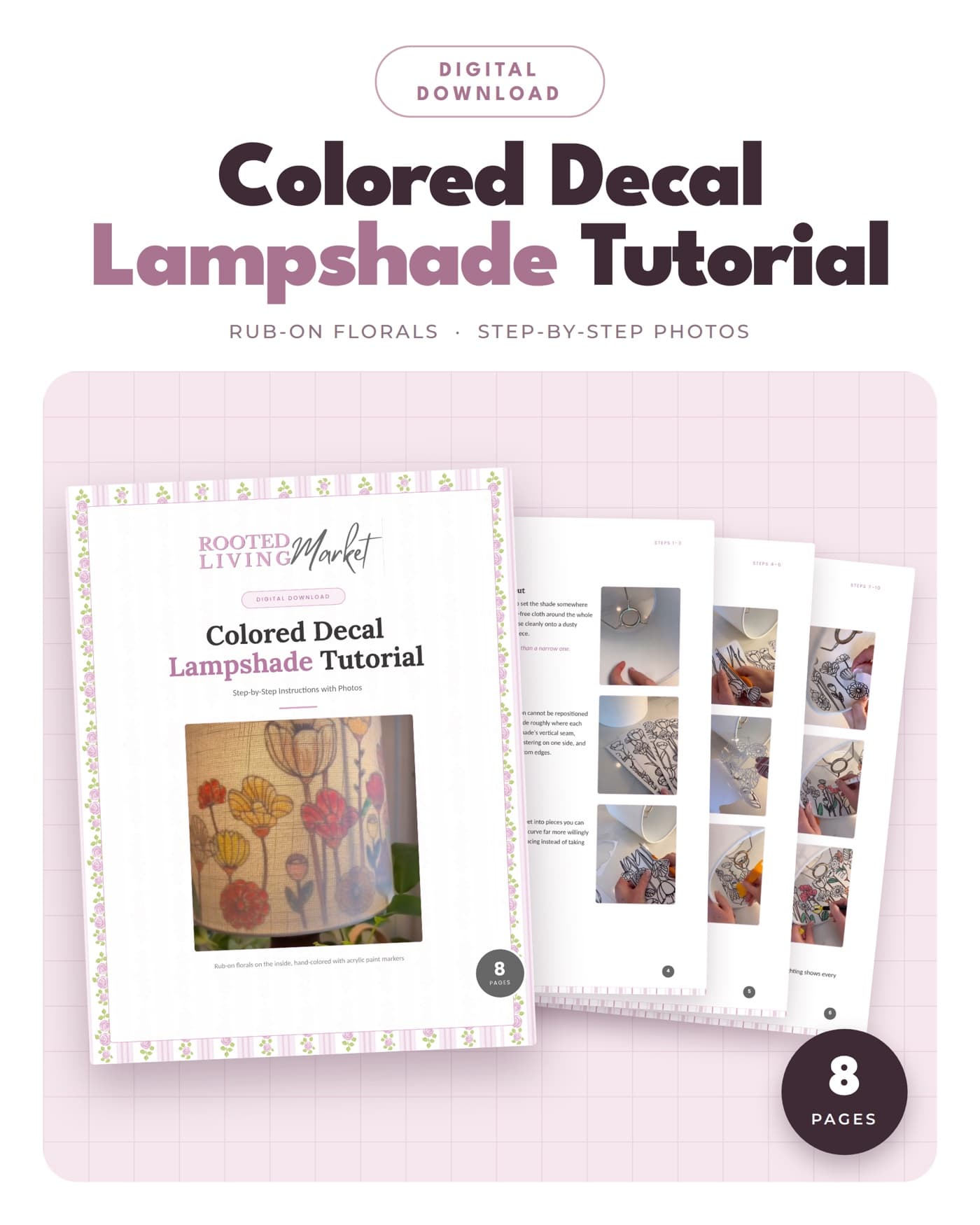 Colored Decal Lampshade Tutorial