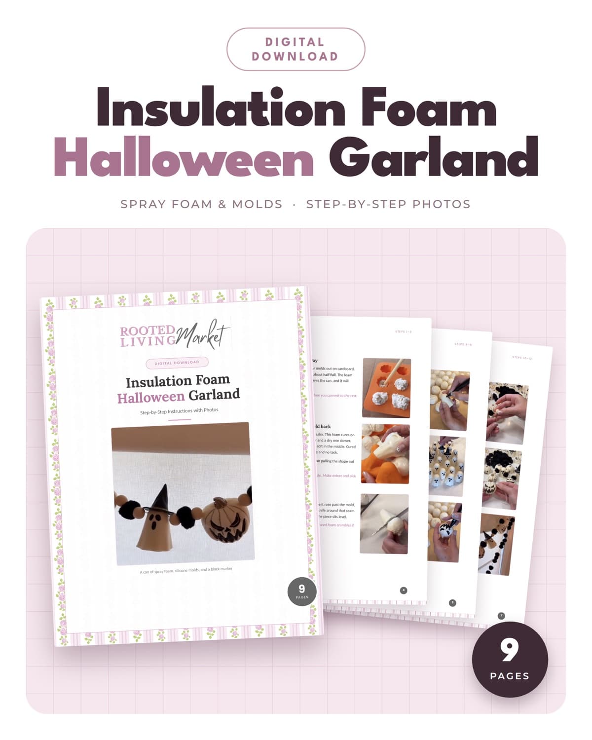 Insulation Foam Halloween Garland Tutorial