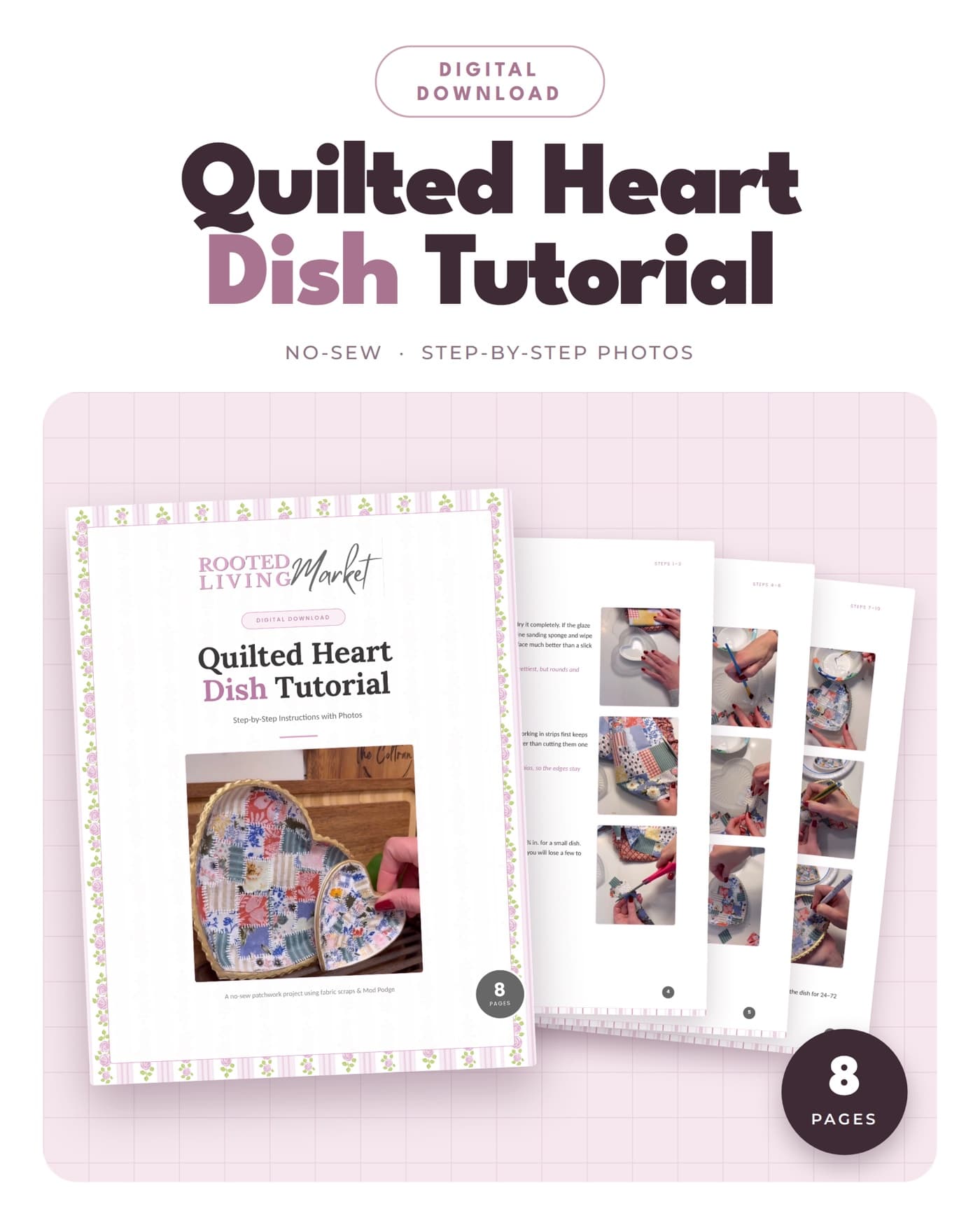 Quilted Heart Dish Tutorial